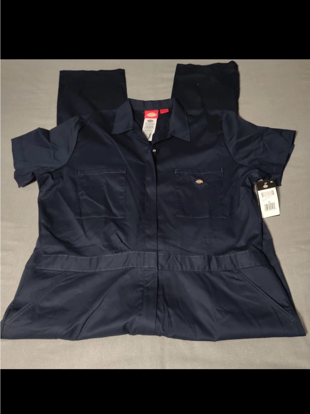 Dickies Women's Navy Short-Sleeve Utility Jacket